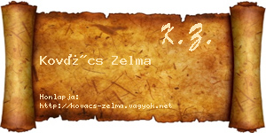Kovács Zelma névjegykártya